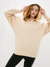 Худи ISSA Plus модель 12323_beige Худи ISSA Plus модель 12323_beige Фото