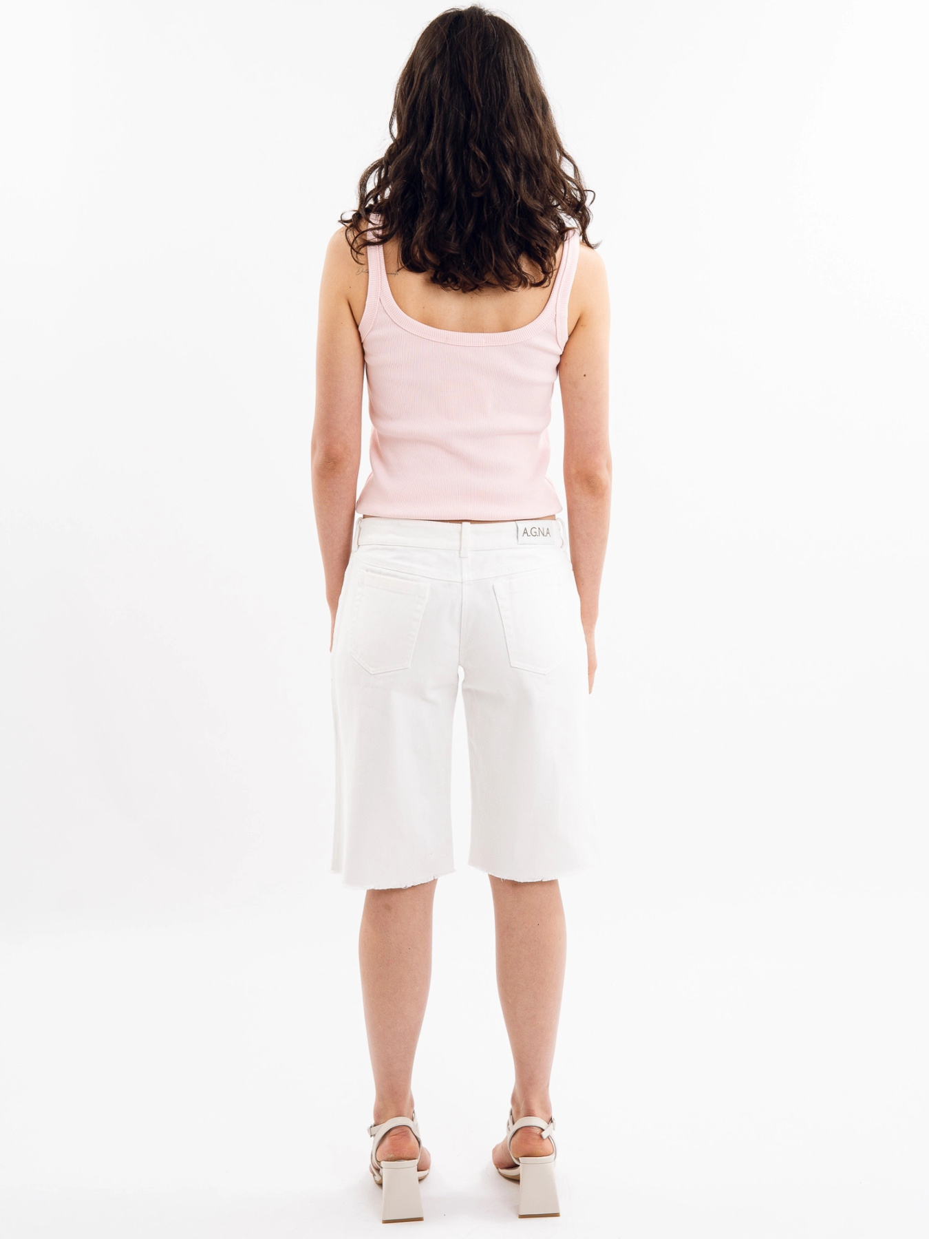 Шорты джинсовые A.G.N.A модель AG-2025M-WHITE Фото