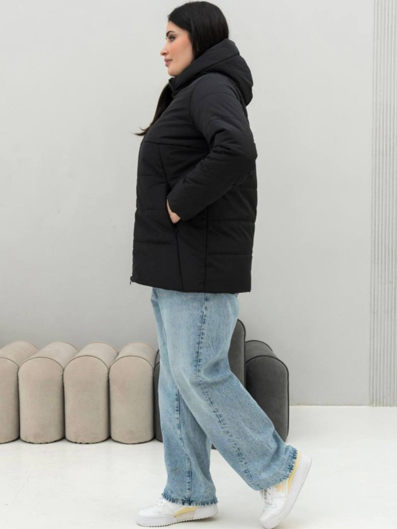 Демисезонная куртка UVENTUM модель 0009-mt-BLCK Фото