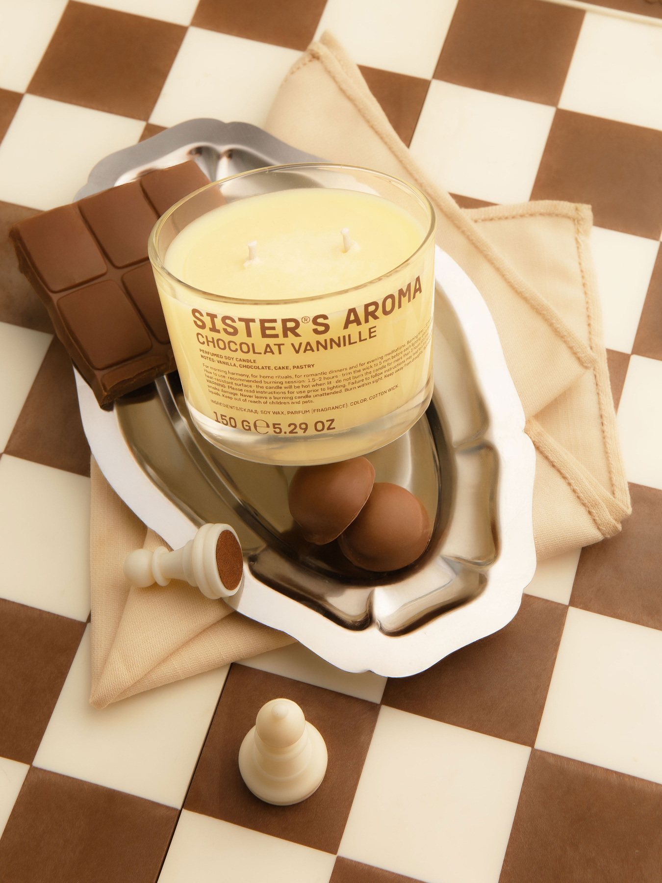 Ароматическая свеча Chocolat Vannille Sister’s Aroma модель 4820227785445 Фото