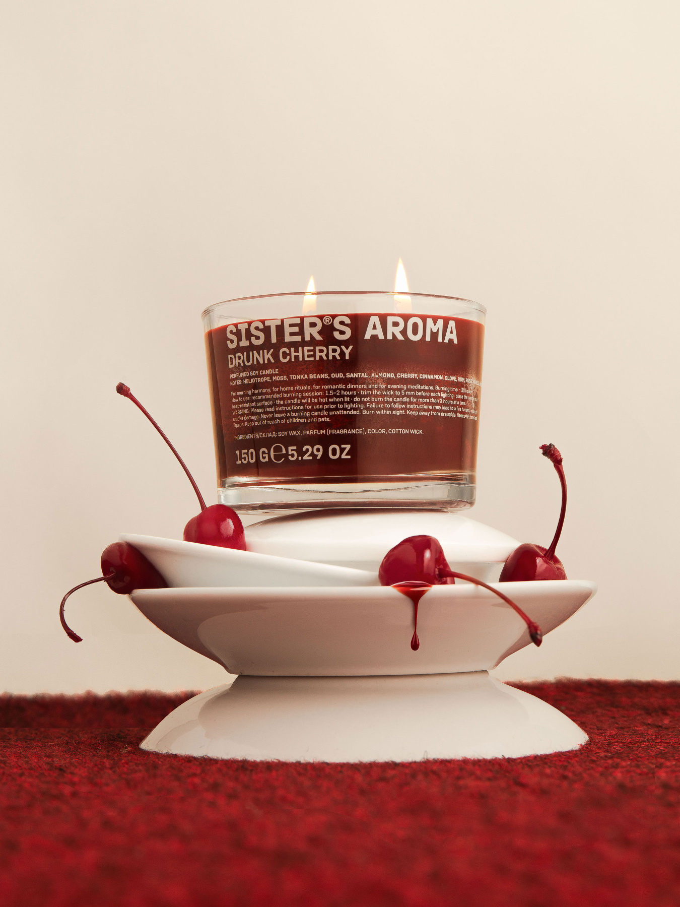 Ароматическая свеча Drunk Cherry Sister’s Aroma модель 4820227785452 Ароматическая свеча Drunk Cherry Sister’s Aroma модель 4820227785452 Фото