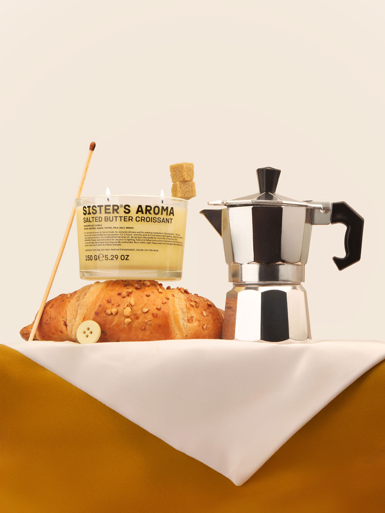Ароматическая свеча Salted butter croissant Sister’s Aroma модель 4820227785438 Фото