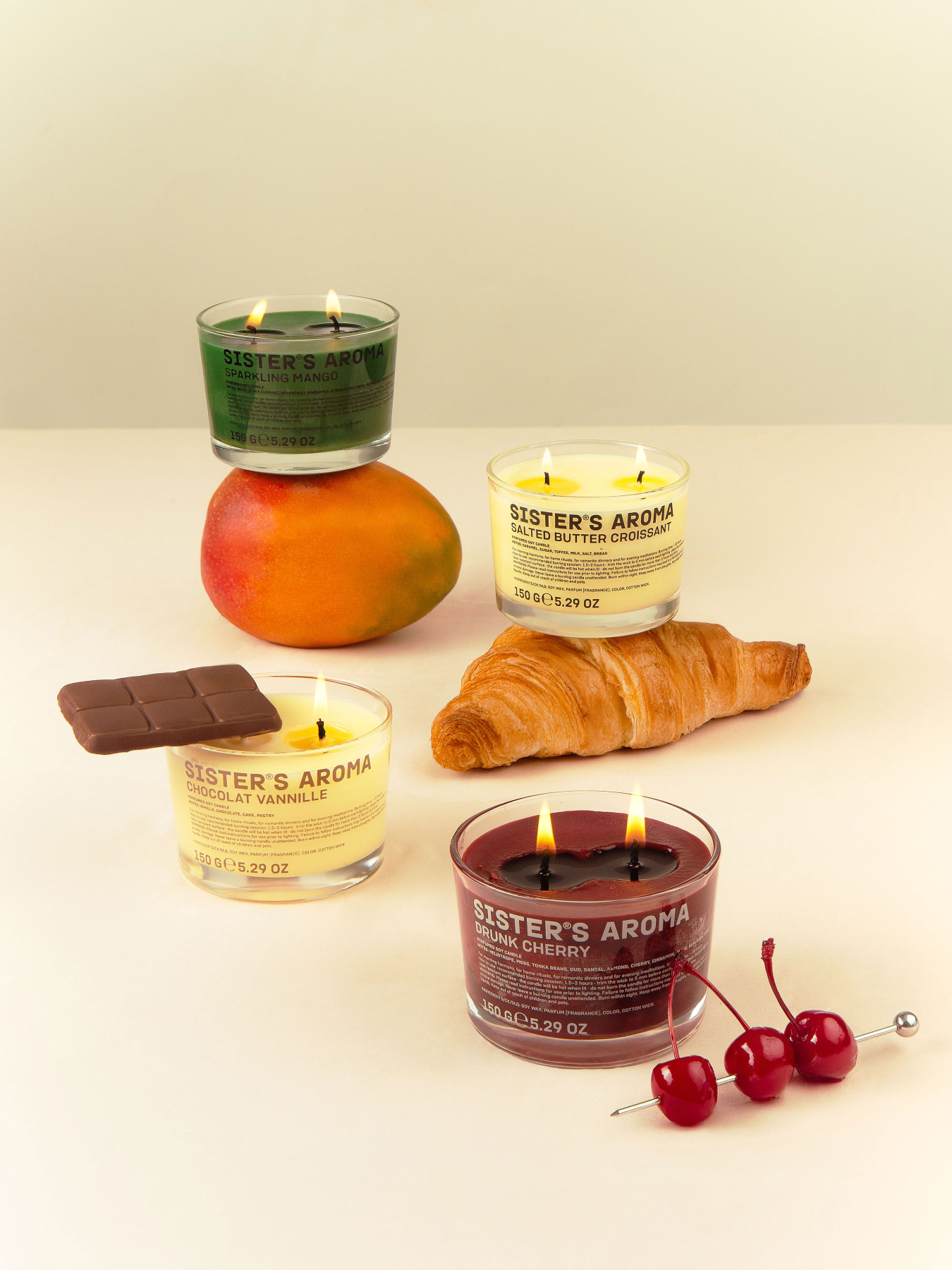 Ароматическая свеча Salted butter croissant Sister’s Aroma модель 4820227785438 Фото