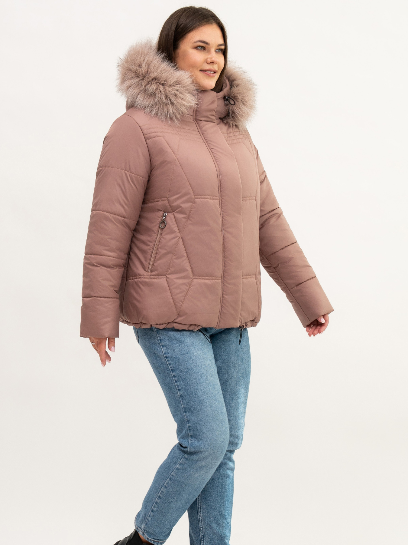 Пуховик UVENTUM модель LR-5-pes-peach Фото