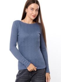 Лонгслів Носи своє модель 8380-017-sro-sinj Лонгслів Носи своє модель 8380-017-sro-sinj Фото