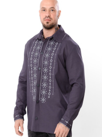 Вышитая рубашка Носи своє модель 8451-070-22-temnij-graft Фото