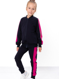 Спортивный костюм Носи своє модель 6152-057-5-chornilxno-sinj-svtlo-malinovij Фото