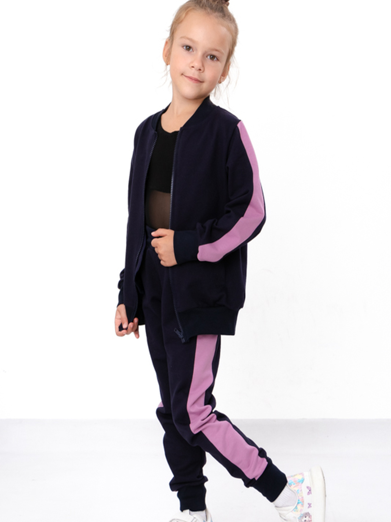 Спортивний костюм Носи своє модель 6152-057-5-chornilxno-sinj-rozheva-pudra Фото