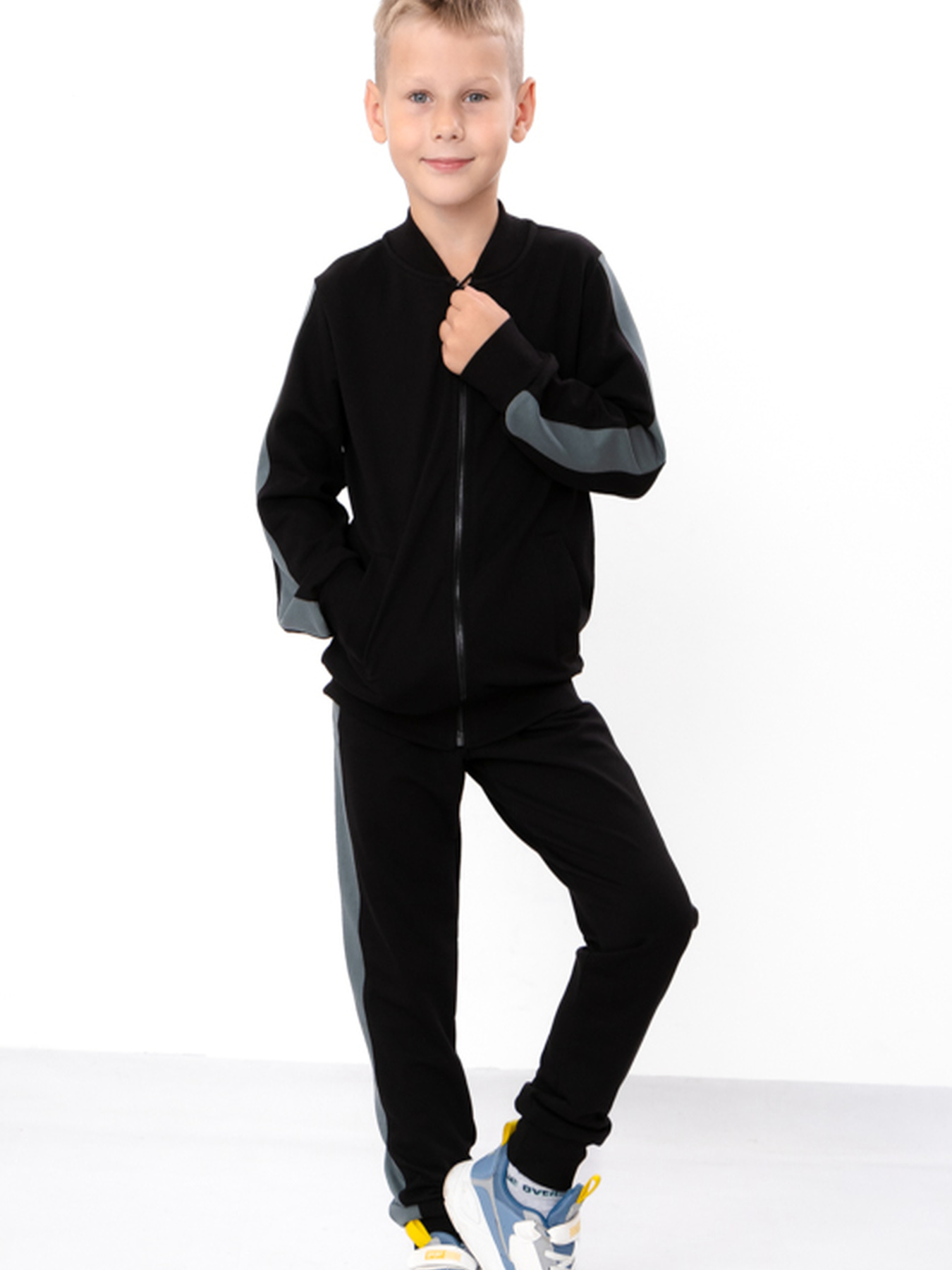 Спортивный костюм Носи своє модель 6152-057-4-chornij-zelenij-graft Фото