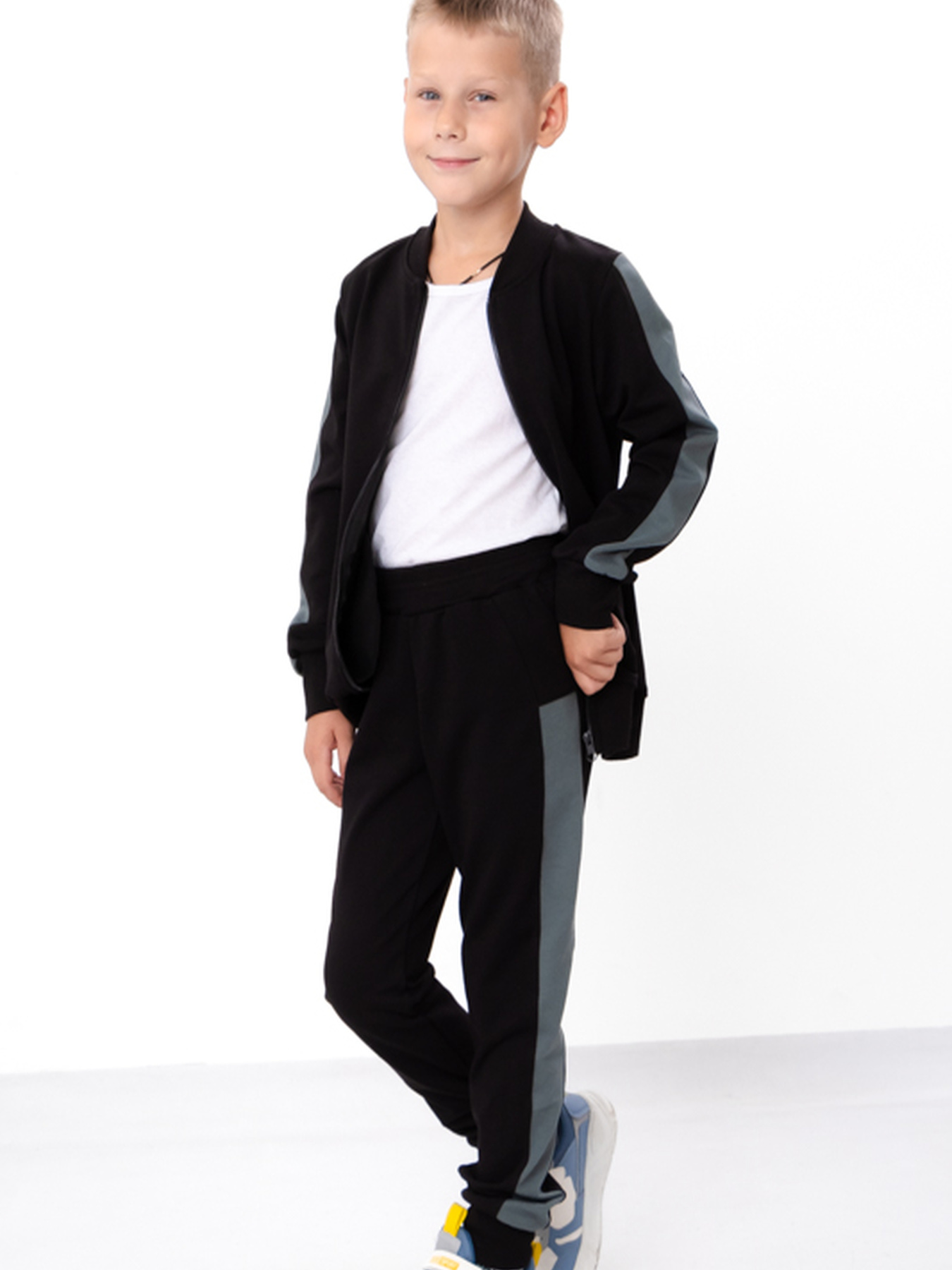 Спортивний костюм Носи своє модель 6152-057-4-chornij-zelenij-graft Фото