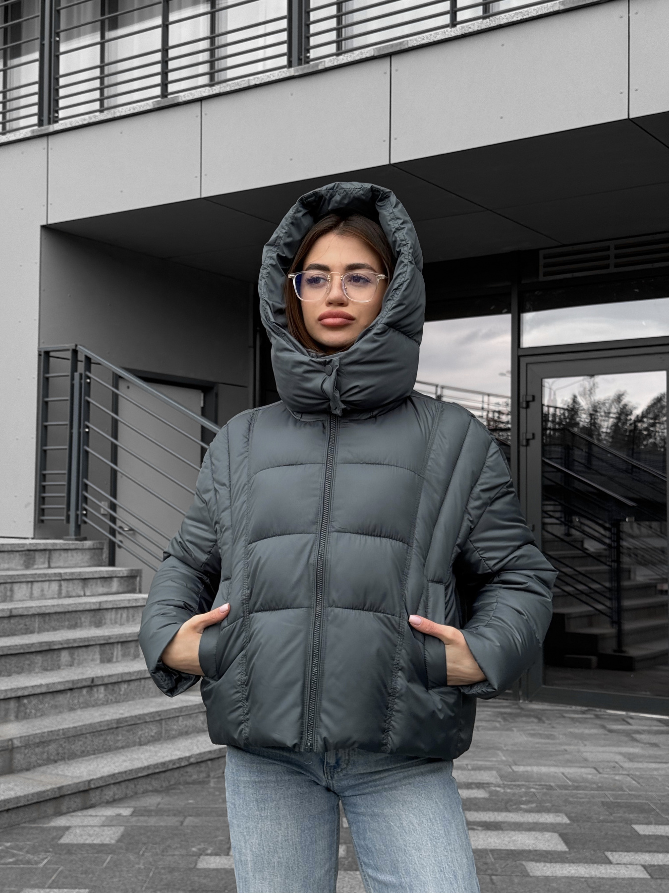 Пуховик UVENTUM модель DV-009-GRN Фото