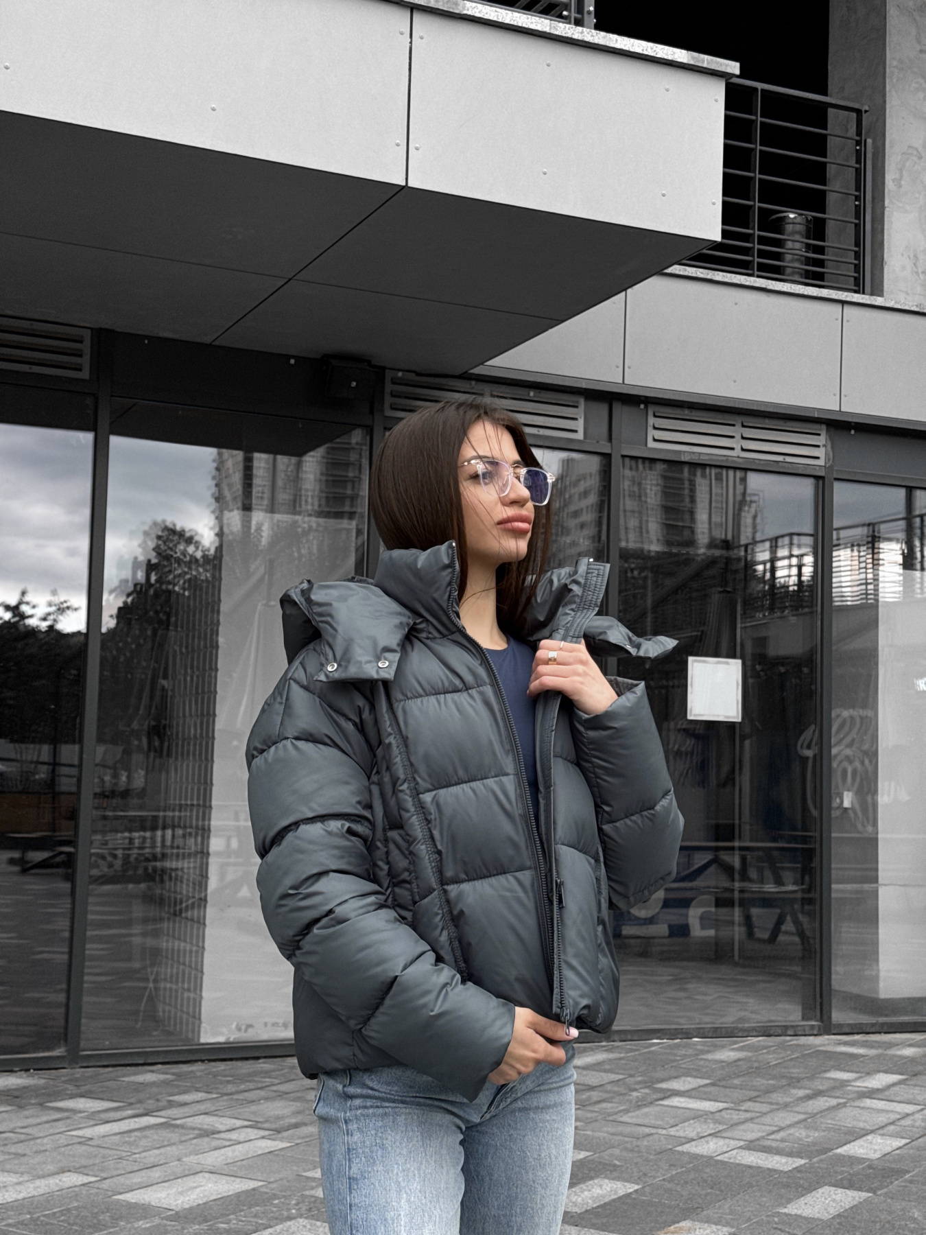 Пуховик UVENTUM модель DV-009-GRN Фото