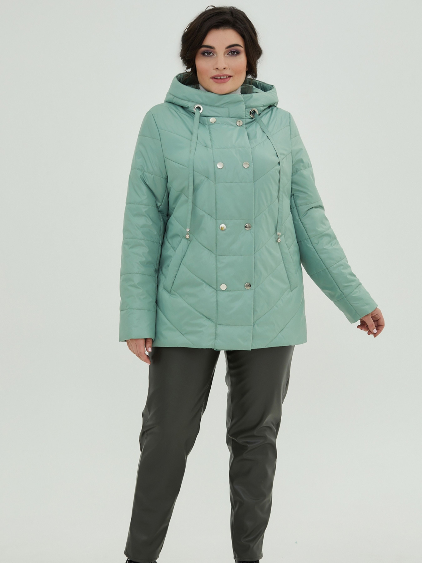 Куртки и дубленки All Posa модель ap101097p-svtlo-zelenij Фото