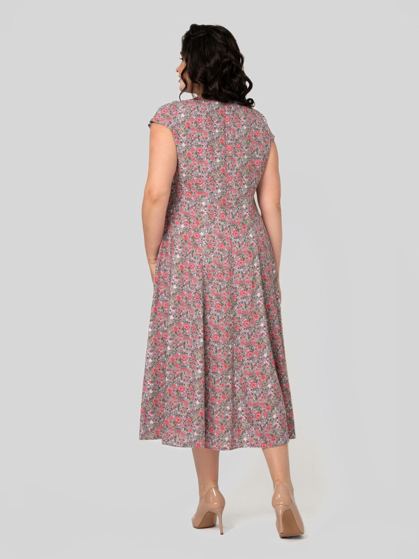 Платье миди All Posa модель ap102554p-sro-rozhevij Фото