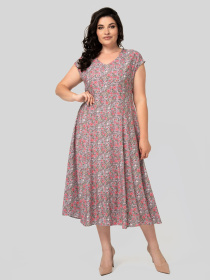 Платье миди All Posa модель ap102554p-sro-rozhevij Фото