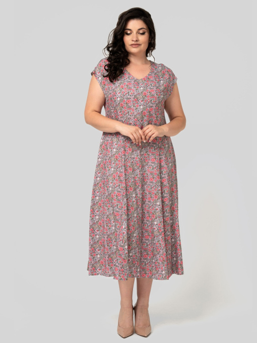 Платье миди All Posa модель ap102554p-sro-rozhevij Фото