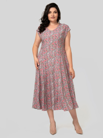 Платье миди All Posa модель ap102554p-sro-rozhevij Фото