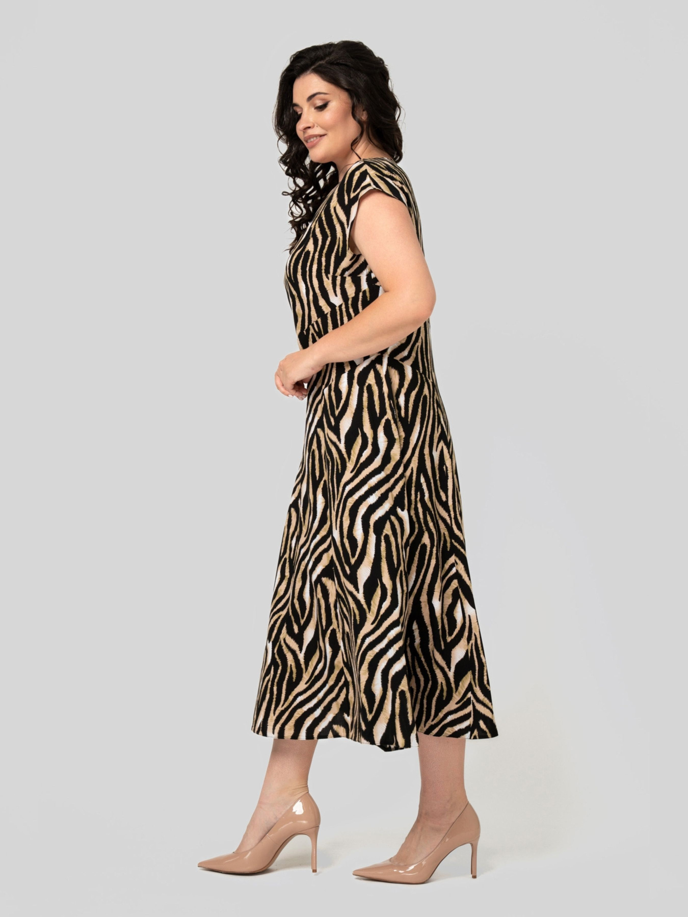 Платье миди All Posa модель ap102554p-chornij Фото