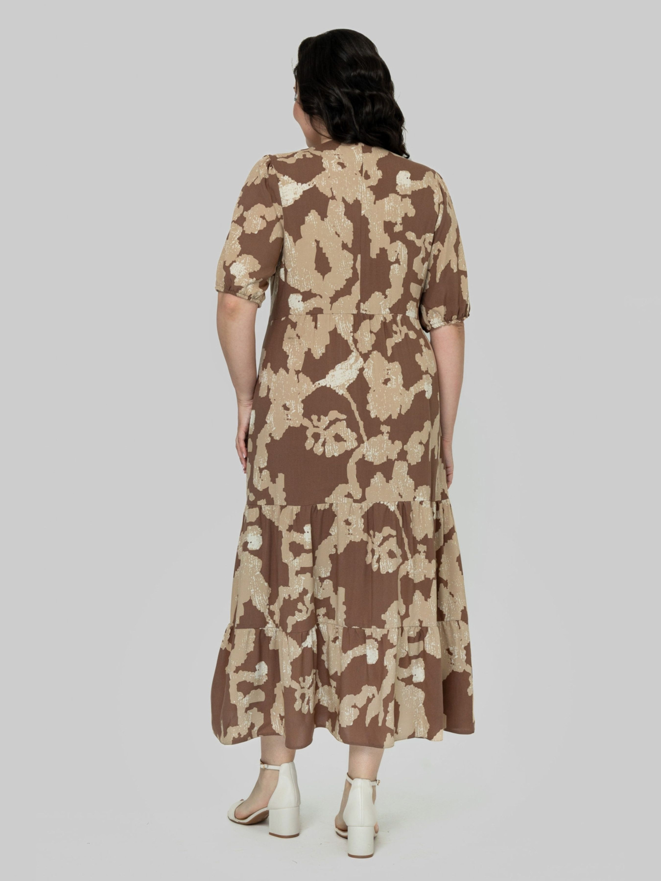 Платье миди All Posa модель ap102510p-kavovij Фото