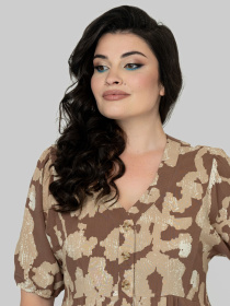 Платье миди All Posa модель ap102510p-kavovij Фото