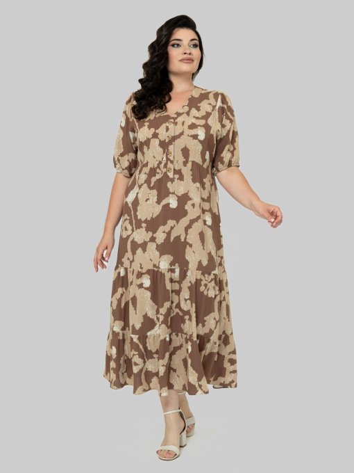 Платье миди All Posa модель ap102510p-kavovij Фото