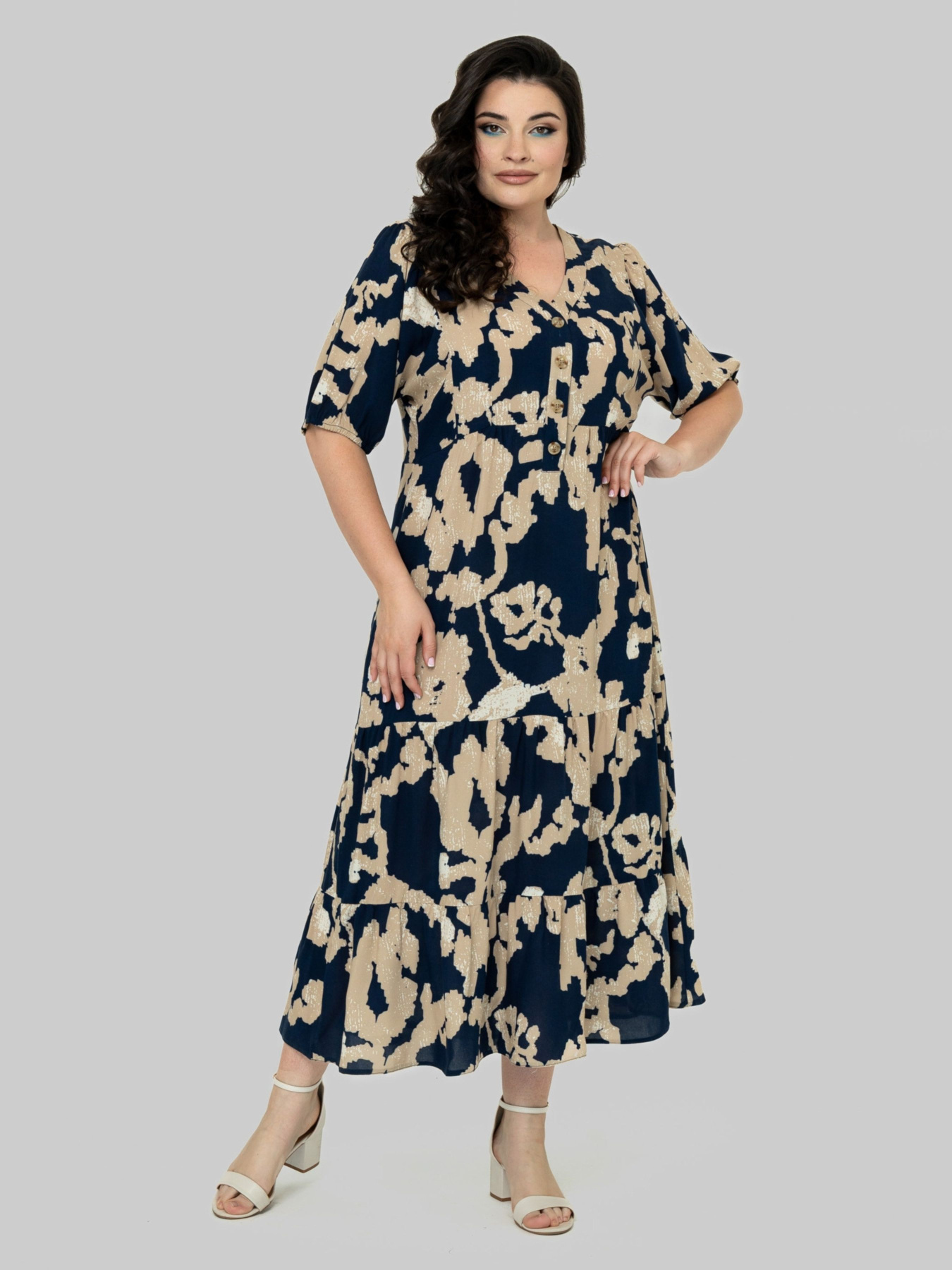 Платье миди All Posa модель ap102510p-sinj Фото