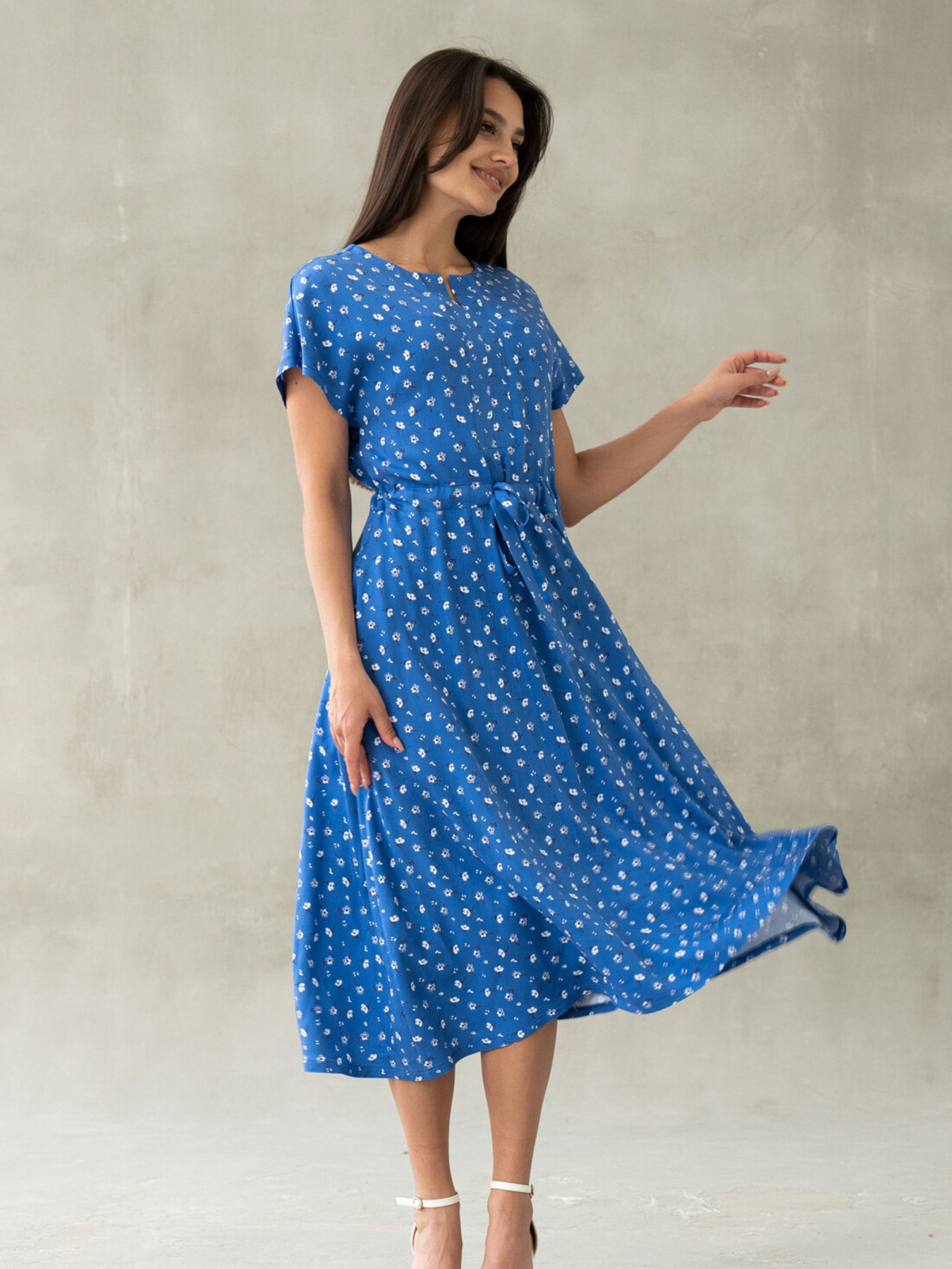 Платье миди RiMari модель 0225-sinj-print Фото