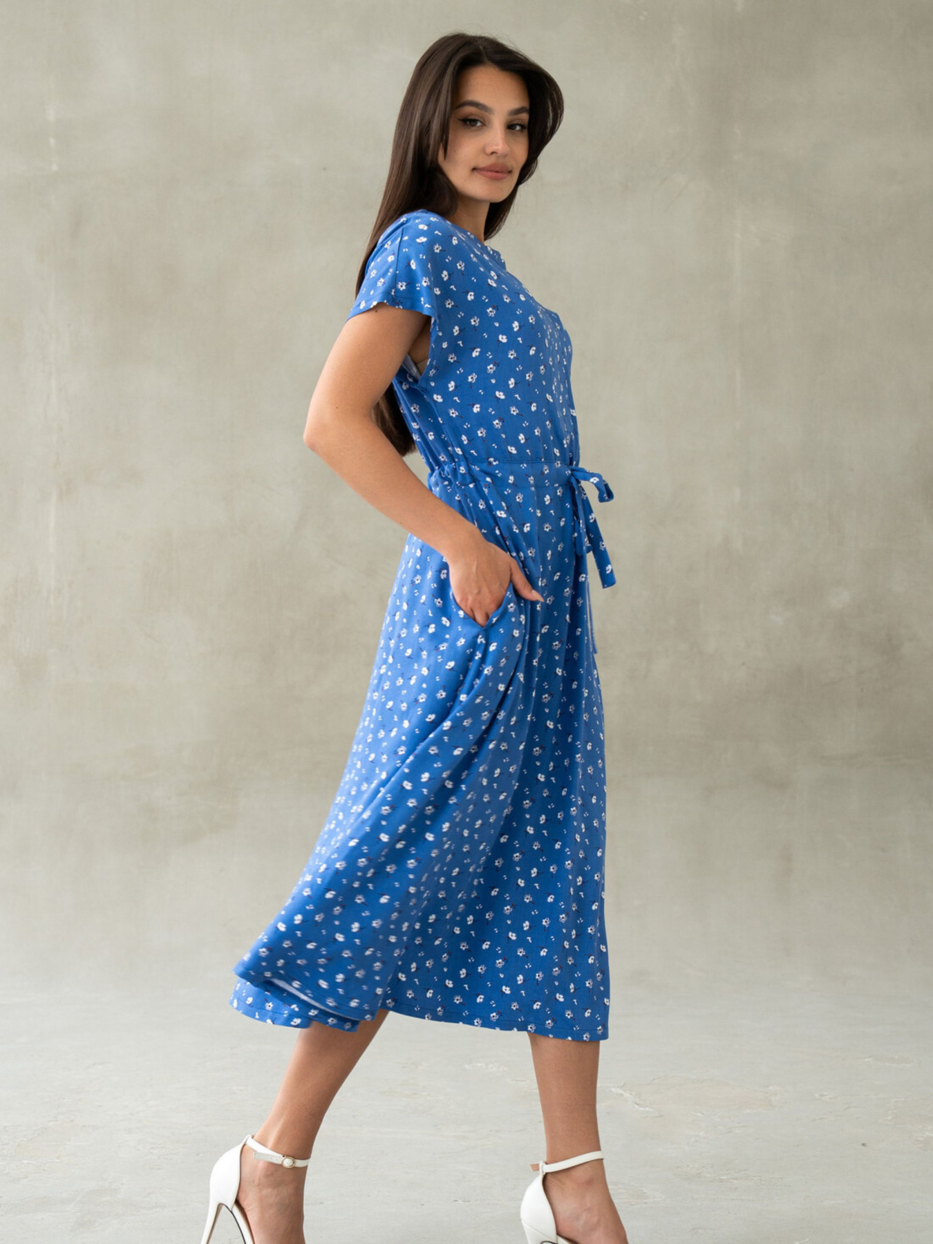 Платье миди RiMari модель 0225-sinj-print Фото