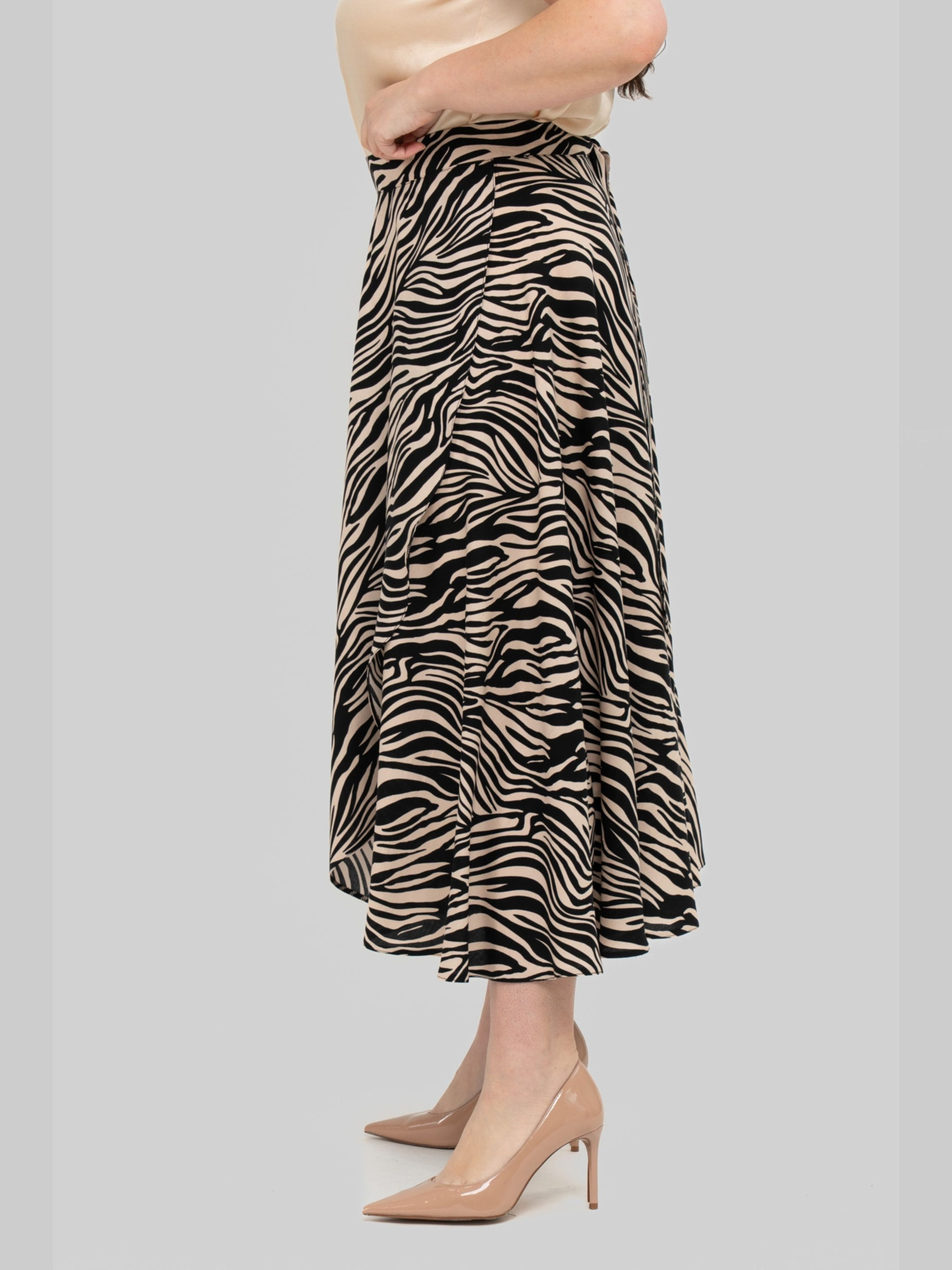 Юбка миди All Posa модель ap102470p-bezhevij Фото