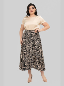 Юбка миди All Posa модель ap102470p-bezhevij Фото