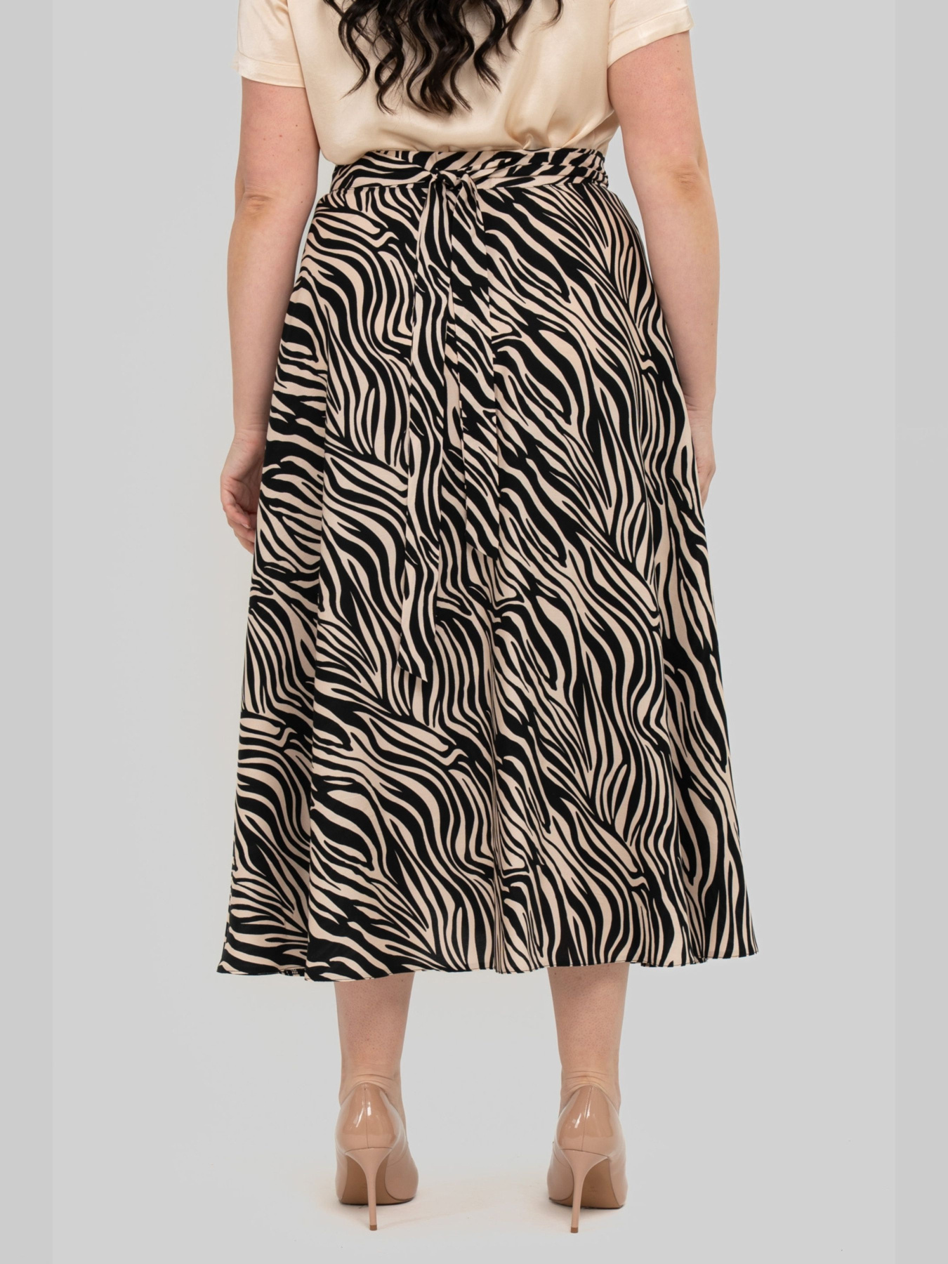 Спідниця міді All Posa модель ap102470p-bezhevij Фото