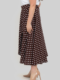 Спідниця міді All Posa модель ap102470p-shokolad Фото