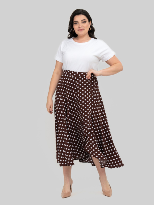 Юбка миди All Posa модель ap102470p-shokolad Фото