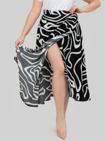 Спідниця міді All Posa модель ap102470p-chorno-blij Фото