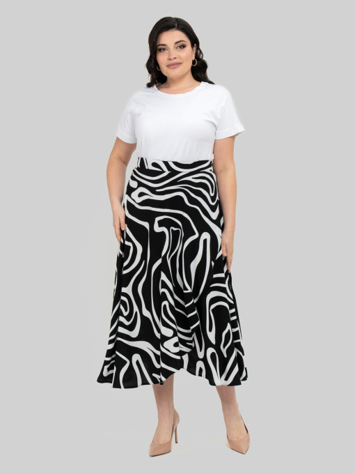 Юбка миди All Posa модель ap102470p-chorno-blij Фото