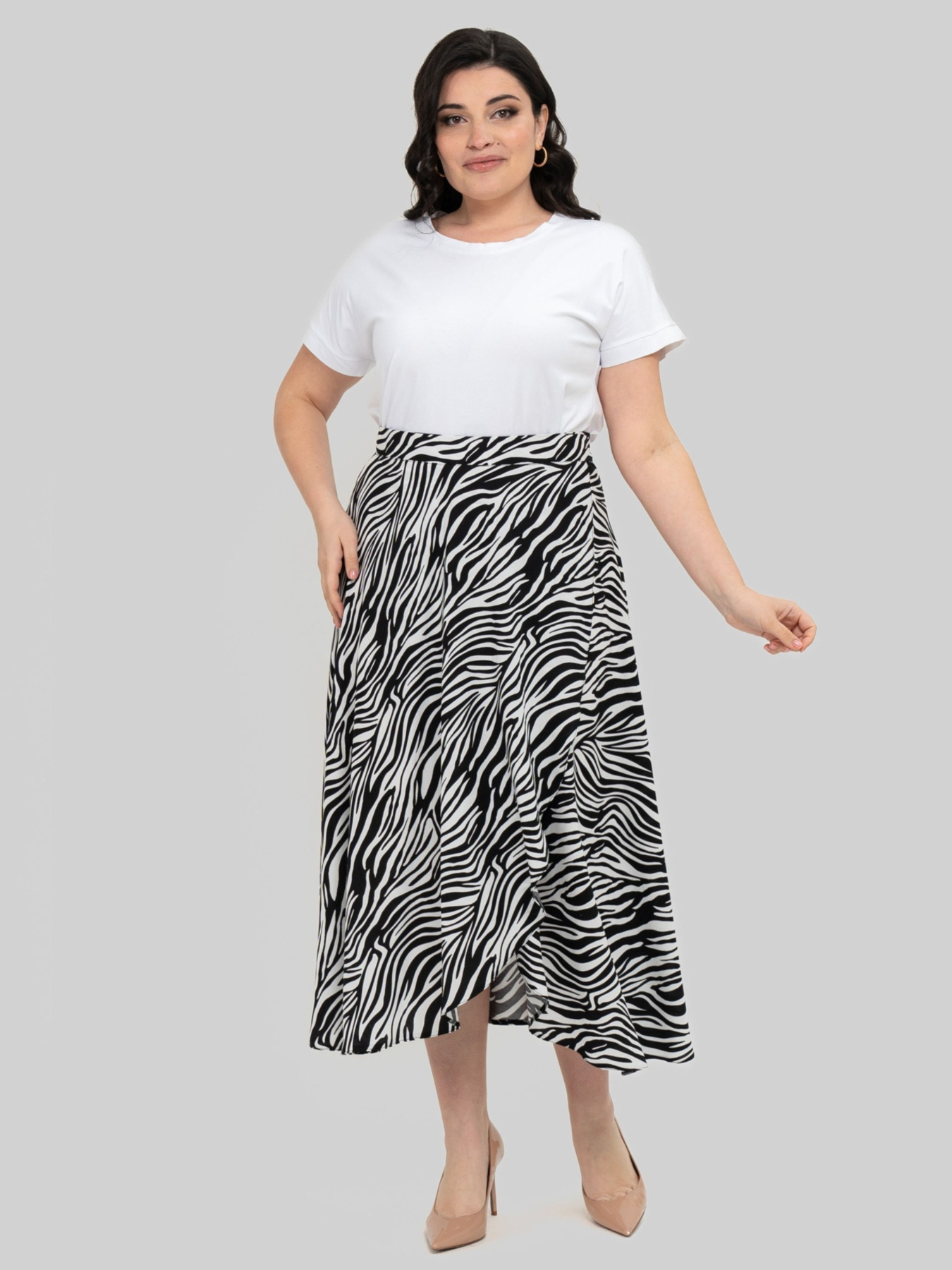 Спідниця міді All Posa модель ap102470p-zebra Фото