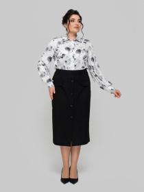 Юбка миди All Posa модель ap102297p-chornij Фото