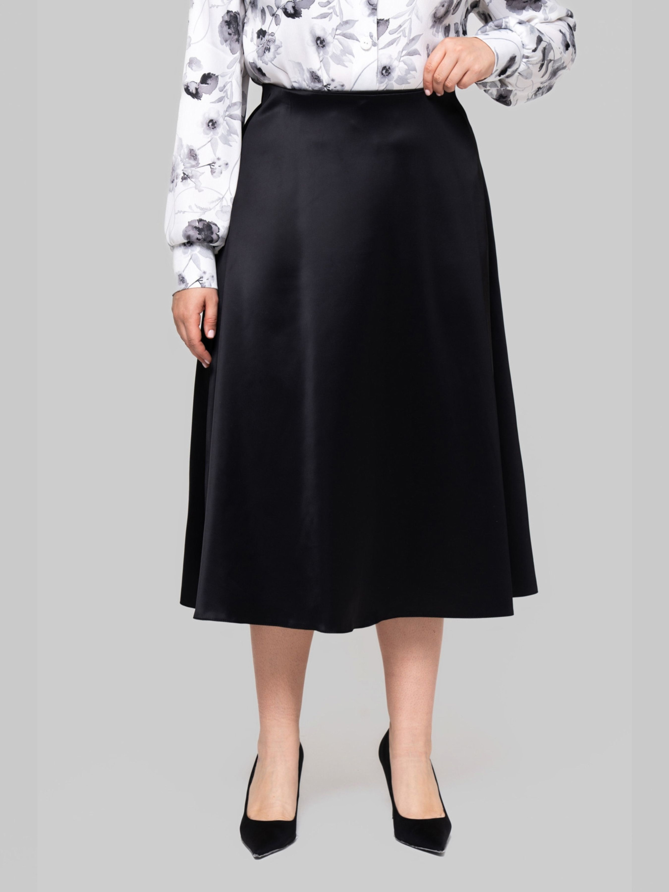 Юбка миди All Posa модель ap102253p-chornij Фото