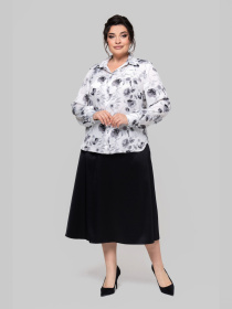 Юбка миди All Posa модель ap102253p-chornij Юбка миди All Posa модель ap102253p-chornij Фото