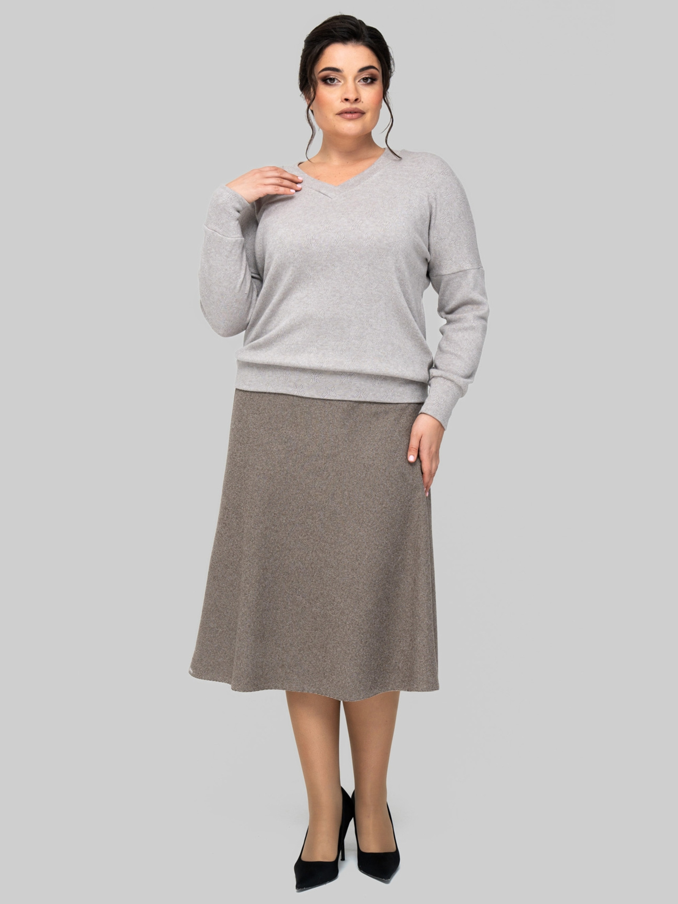 Юбка миди All Posa модель ap102251p-kapuchno Фото