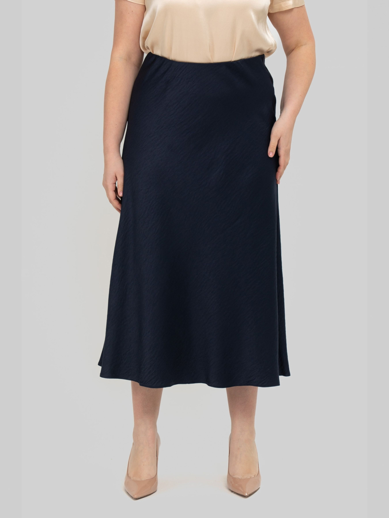 Юбка миди All Posa модель ap102251p-temno-sinj Фото