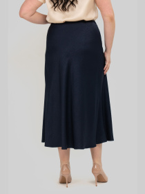 Юбка миди All Posa модель ap102251p-temno-sinj Юбка миди All Posa модель ap102251p-temno-sinj Фото