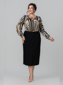 Спідниця міді All Posa модель ap102143p-chornij Фото