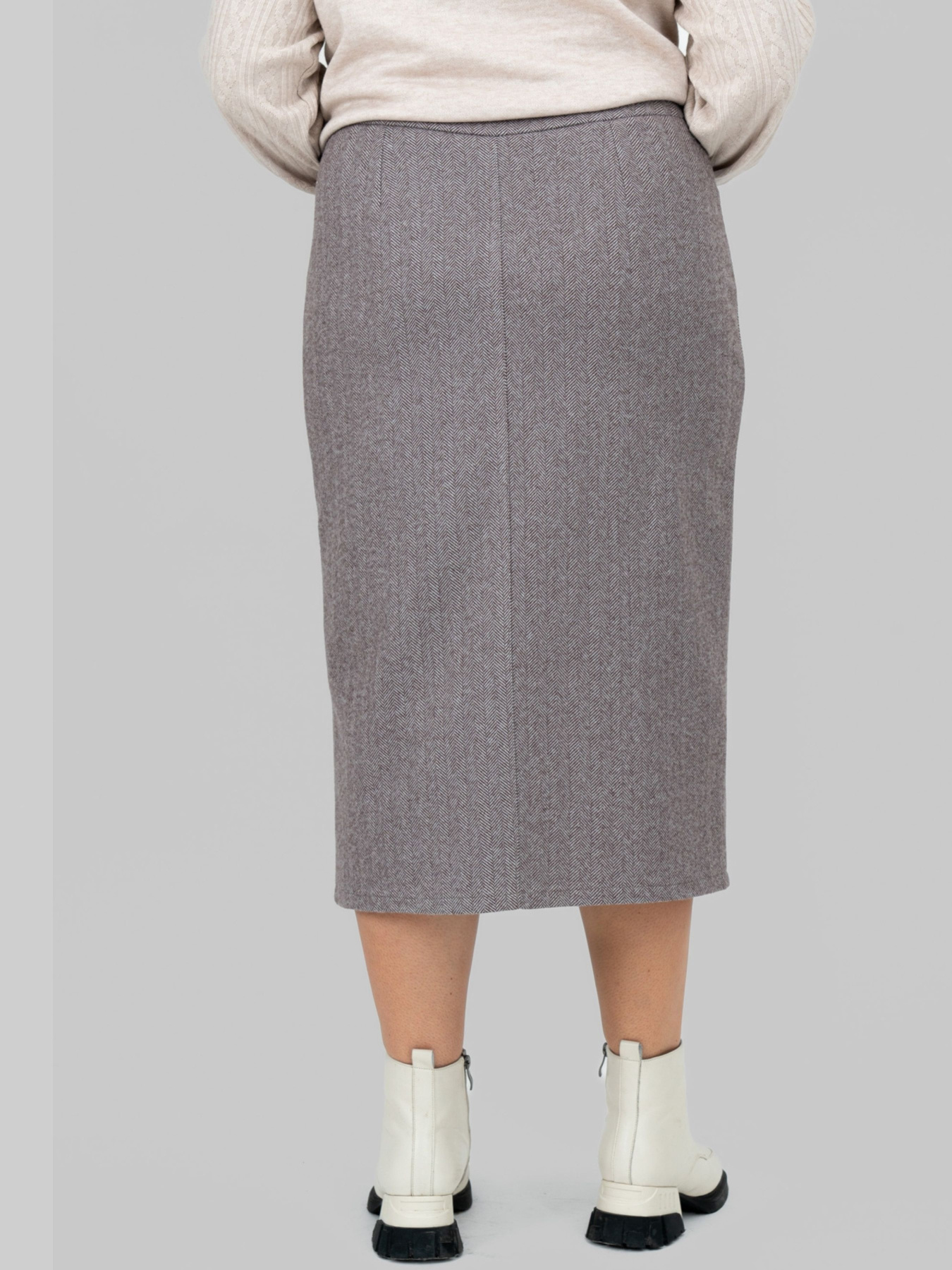 Юбка миди All Posa модель ap102143p-korichnevij Фото