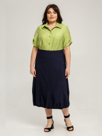 Спідниця міді All Posa модель ap101464p-sinj Фото