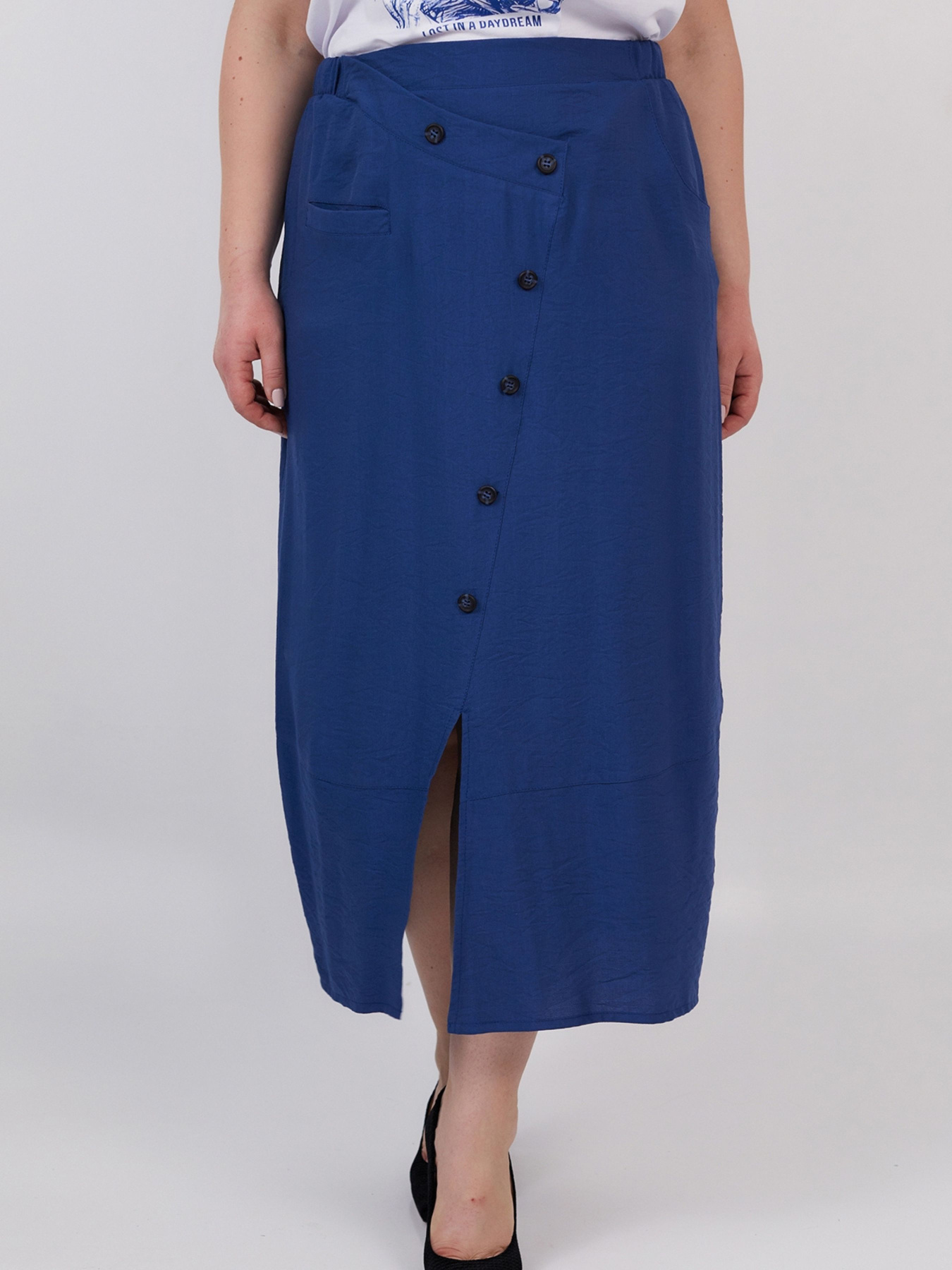 Юбка миди All Posa модель ap100536p-sinj Фото