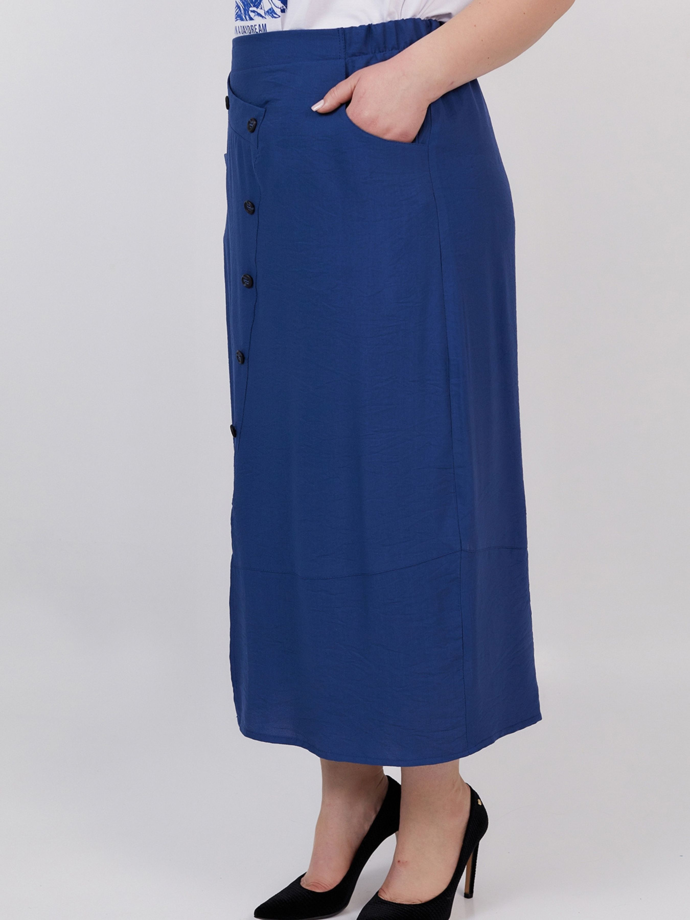 Юбка миди All Posa модель ap100536p-sinj Фото