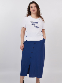 Юбка миди All Posa модель ap100536p-sinj Фото