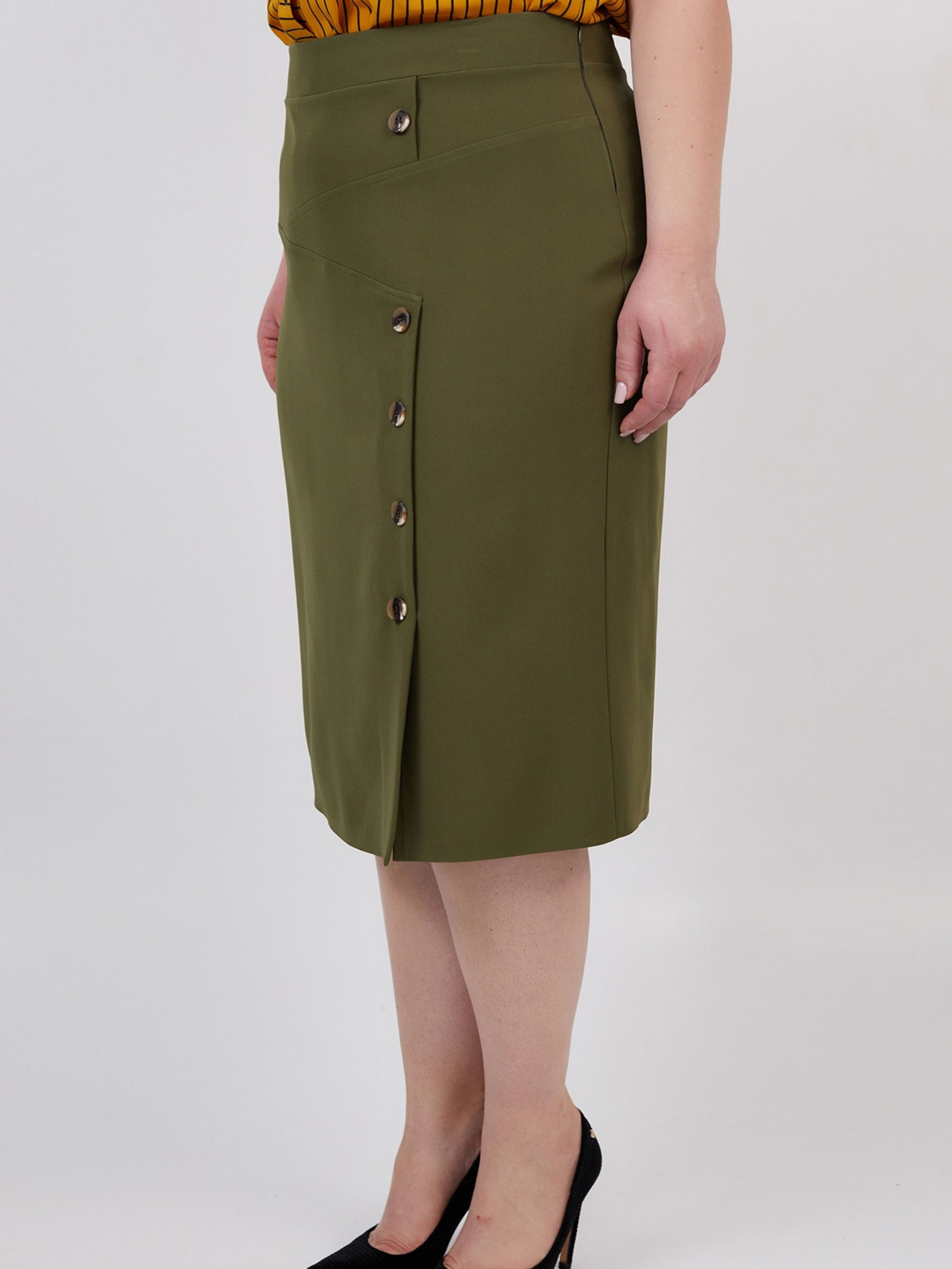 Юбка миди All Posa модель ap100534p-zelenij Фото