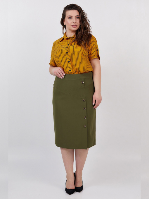 Спідниця міді All Posa модель ap100534p-zelenij Фото